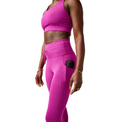 Brooks Luxe Tight - HEATHER MAGENTA