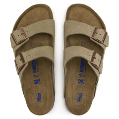 Birkenstock Arizona Soft Footbed Suede Sandal - NARROW -- TAUPE
