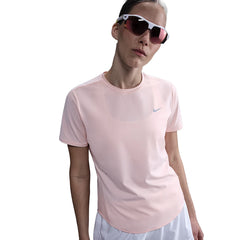 Nike Swift Dri-FIT Short Sleeve Top - BLACK / REFLECTIVE SILVER