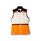 Brooks Run Visible Insulated Vest 2.0 - ECRU / FLUORO FLASH / BLACK