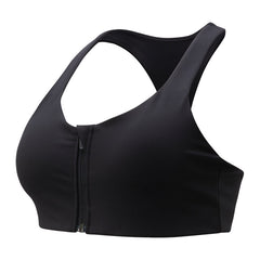 New Balance Power X Zip Front Bra - BLACK