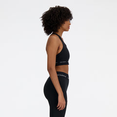 New Balance NB Sleek Medium Support Sports Bra - BLACK
