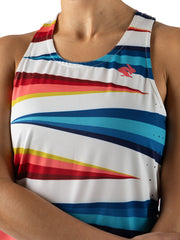 rabbit Race Pace Tank - VAPOROUS GRAY STRIPE