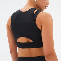 New Balance Shape Shield Crop Bra - BLACK