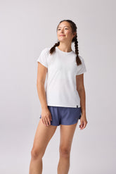 Brooks Luxe Short Sleeve - WHITE