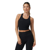 Vuori Elevation Racerback Tank - BLACK HEATHER