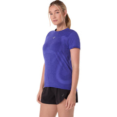 ASICS Road Seamless Short Sleeve - COBALT BURST / EGGPLANT