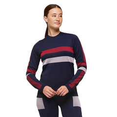 Cotopaxi Debajo Seamless Baselayer Crew - INK STRIPES