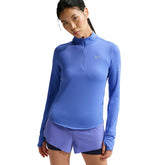 Nike Swift DRI-Fit UV 1/4 Zip Top - SAPPHIRE / REFLECTIVE SILVER