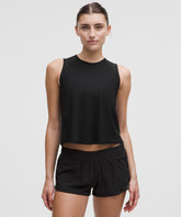 lululemon Sculpt Cropped Cross-Vent Tank Top - BLACK