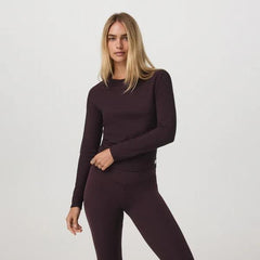 Vuori Long Sleeve Pose Crew - RAISIN