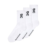 On Logo Sock High 3-Pack - WHITE