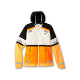 Brooks Run Visible Jacket 2.0 - ECRU / FLUORO FLASH / BLACK