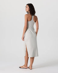 Vuori Halo Racer Dress - ECRU HEATHER