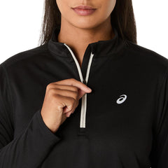 ASICS Icon 1/2 Zip Long Sleeve - PERFORMANCE BLACK