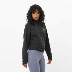 Salomon Shakeout Fly Windbreaker Jacket - DEEP BLACK