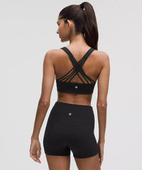 lululemon FlexyFlex Strappy Yoga Bra *Light Support - A/C Cups - BLACK