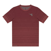 Diadora Short Sleeve Stratouno T-Shirt - MAROON BANNER