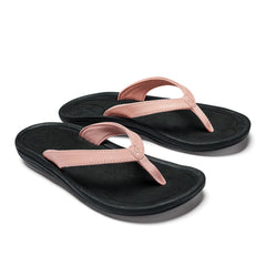 OluKai Kulapa Kai Sandal - PETAL PINK / BLACK