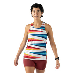 rabbit Race Pace Tank - VAPOROUS GRAY STRIPE