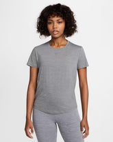 Nike One Classic Short Sleeve Tee - SMOKE GREY / HEATHER / BLACK