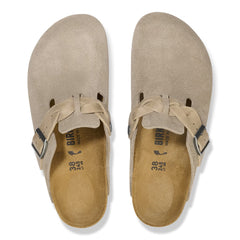 Birkenstock Boston Braided Suede Leather - NARROW -- TAUPE