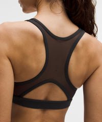 lululemon Wunder Train Mesh-Back Bra - BLACK