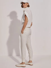 Varley Fulton Cropped Half Zip Knit - SNOW WHITE