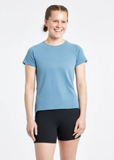 Oiselle Flyout Short Sleeve - STRATUS