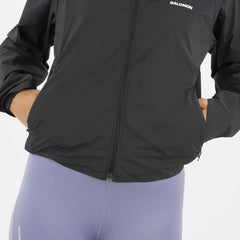 Salomon Shakeout Fly Windbreaker Jacket - DEEP BLACK