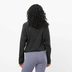 Salomon Shakeout Fly Windbreaker Jacket - DEEP BLACK