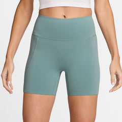 Nike Universa Medium-Support High-Waisted 5" Biker Shorts with Pockets - BLACK / ANTHRACITE / DARK SMOKE GREY