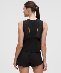 lululemon Sculpt Cropped Cross-Vent Tank Top - BLACK