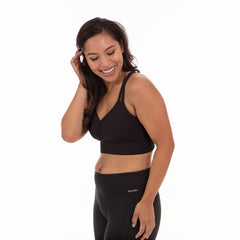 Handful Double Down Bra - BOOYA BLACK