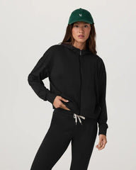 Vuori Halo Modern Full Zip Hoodie - TRUE BLACK