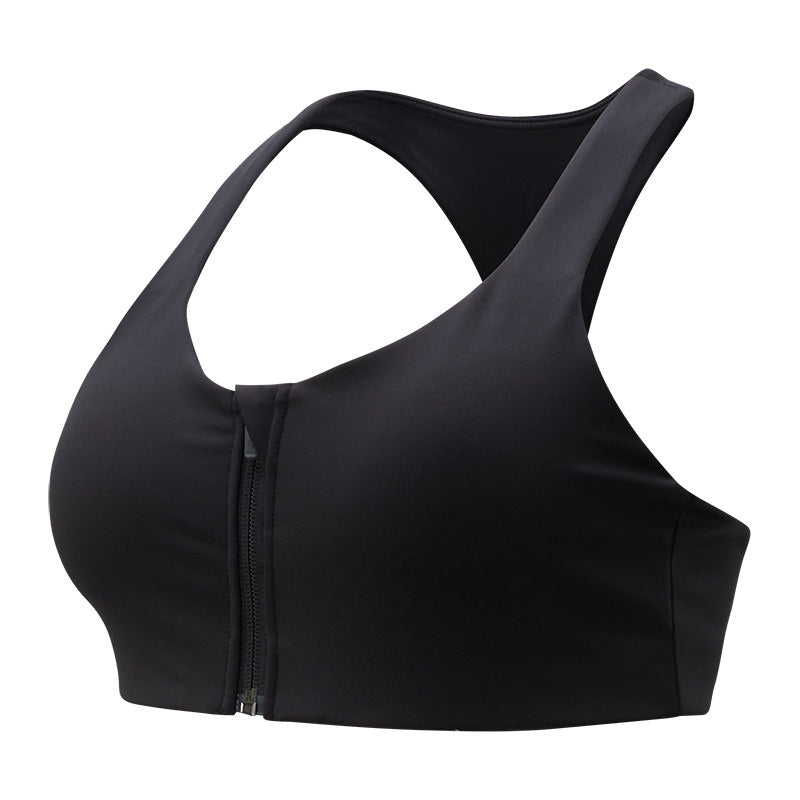 New Balance Power X Zip Front Bra - BLACK