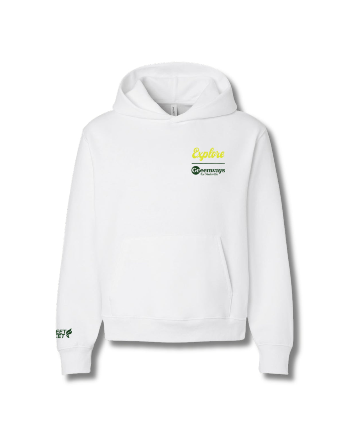 Fleet Feet Greenways Hoodie - COMMUNITY COLLECTION -- WHITE