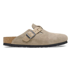 Birkenstock Boston Braided Suede Leather - NARROW -- TAUPE