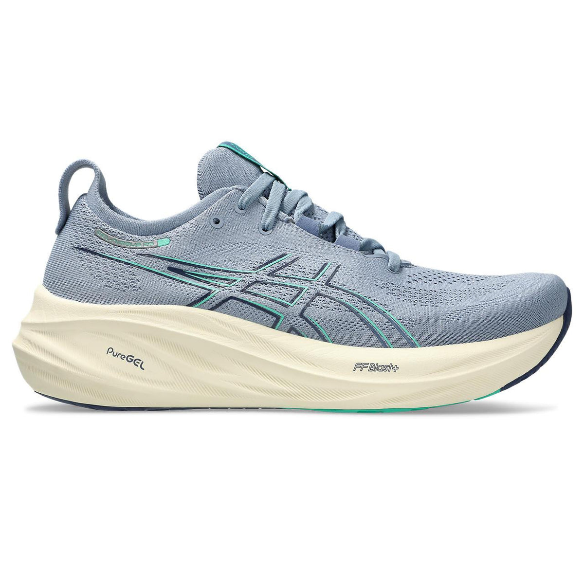 ASICS Gel-Nimbus 26 - FLEET FEET EXCLUSIVE -- LIGHT NAVY / AURORA GREEN