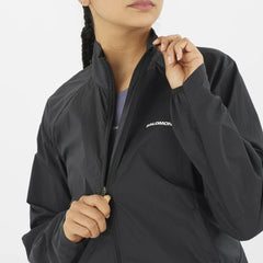 Salomon Shakeout Fly Windbreaker Jacket - DEEP BLACK