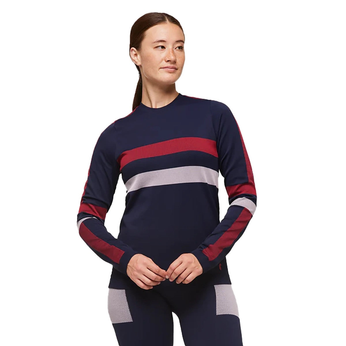 Cotopaxi Debajo Seamless Baselayer Crew - INK STRIPES