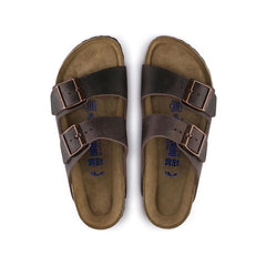 Birkenstock Arizona Soft Footbed Oiled Leather - NARROW -- HABANA