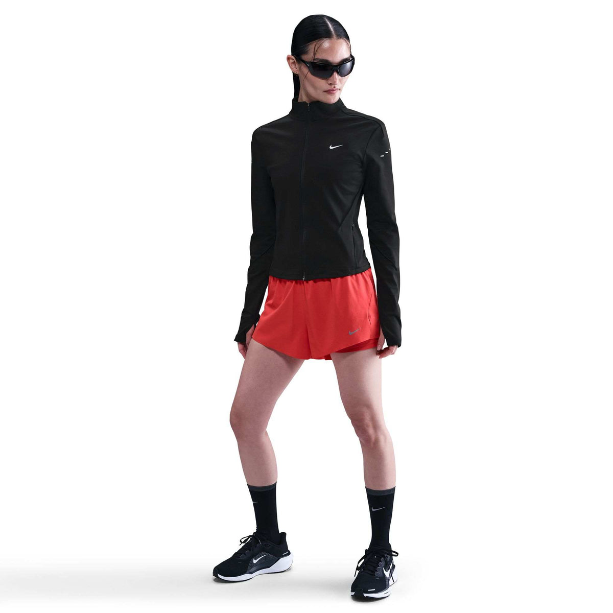 Nike Swift Dri-FIT Full-Zip Midlayer Top - BLACK / REFLECTIVE SILVER