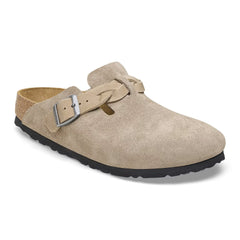 Birkenstock Boston Braided Suede Leather - NARROW -- TAUPE