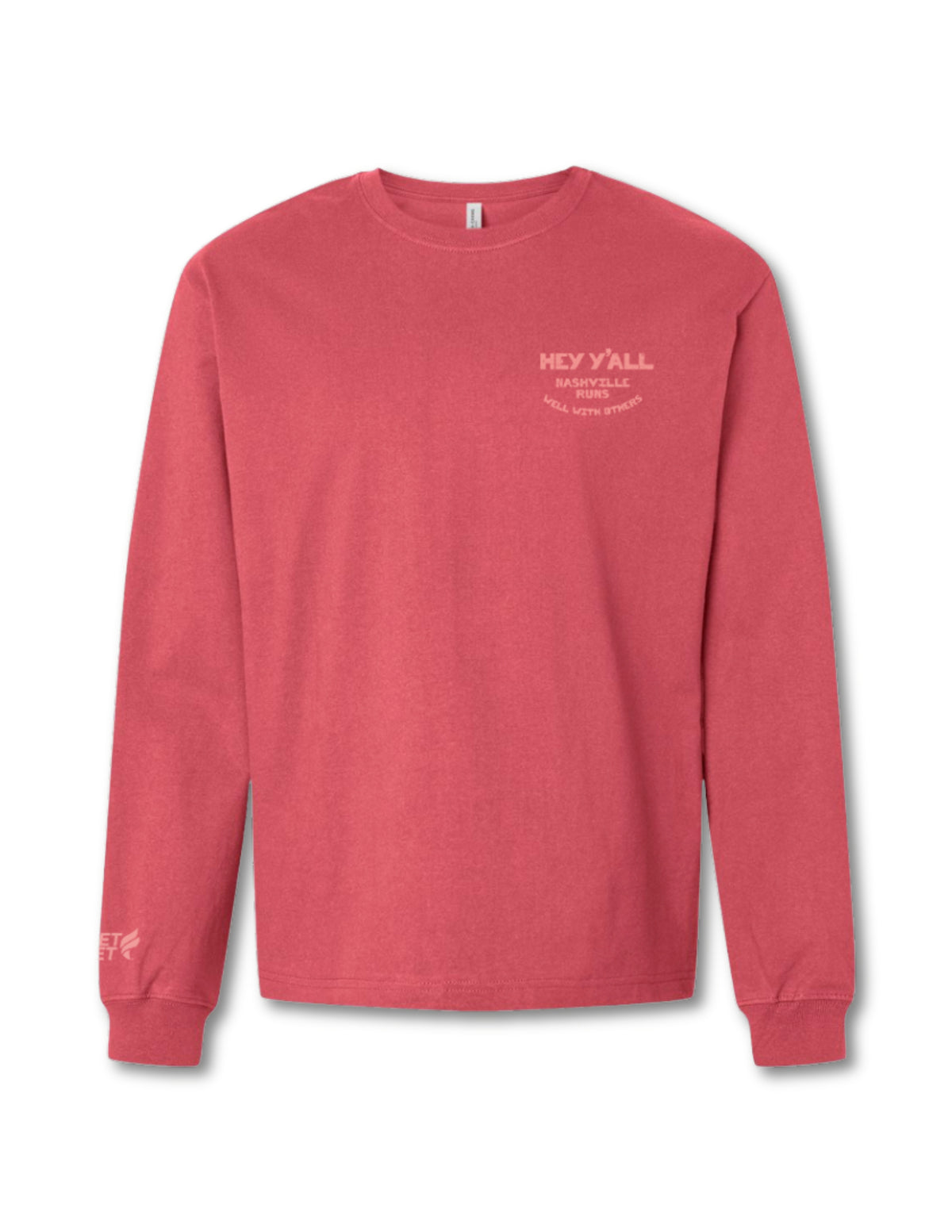 Fleet Feet 'Hey Y'all' Long Sleeve - COMMUNITY COLLECTION -- VINTAGE RED