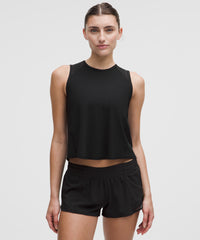 lululemon Sculpt Cropped Cross-Vent Tank Top - BLACK