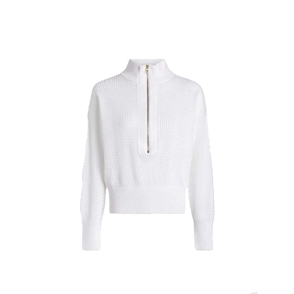 Varley Aurora Half Zip Knit - WHITE