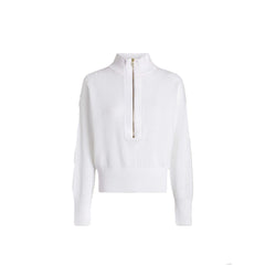 Varley Aurora Half Zip Knit - WHITE