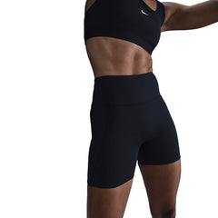 Nike Universa Medium-Support High-Waisted 5" Biker Shorts with Pockets - BLACK / ANTHRACITE / DARK SMOKE GREY