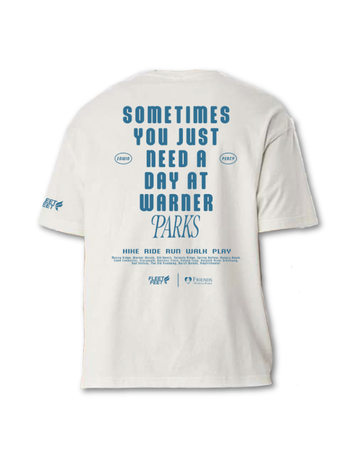 Fleet Feet Warner Parks Collab Short Sleeve - COMMUNITY COLLECTION -- ANTIQUE WHITE